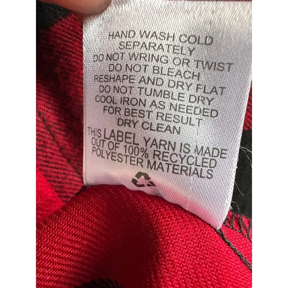 Hippie Rose Buffalo Plaid Flannel Button Up Women M Y2K Western Lumberjack Cabin - Picture 10 of 10